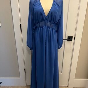 Elegant Blue Maxi Dress